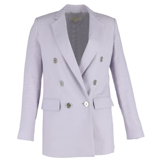 Michael Kors Dubbelknop Blazer in Paarse Linnen - Image 1