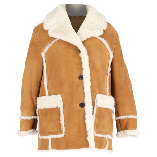 Miu Miu Sherpa Effen Colbert met Zakken in Bruin Suède - Image 1