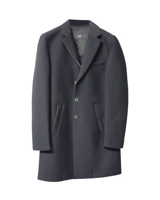 Boss Enkele-Breasted Jas in Zwarte Polyamide - Image 1
