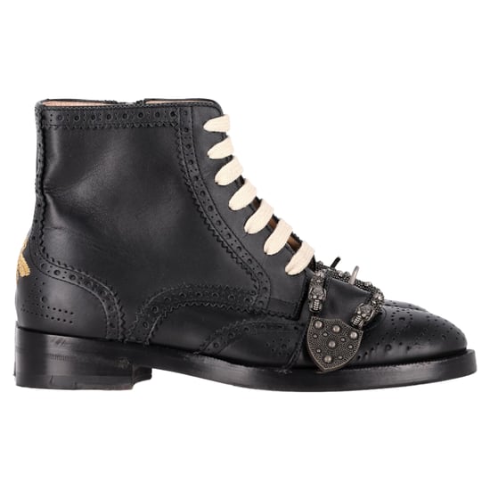 Gucci Queercore Brogue Wingtip Boots in Zwart Leer - Image 1