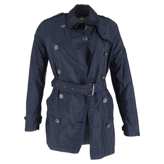 Burberry Dubbelgekoopt Gekleed Peacoat met Ceintuur in Marineblauwe Nylon - Image 1