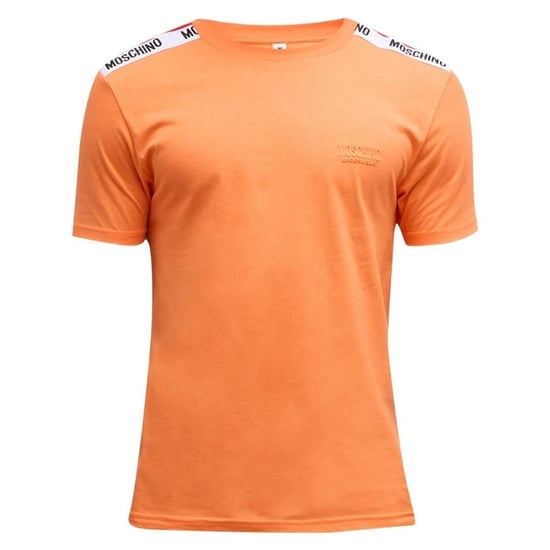 Moschino Unisex Adult Logo Taped Shoulders T-Shirt (Oranje) - Image 1