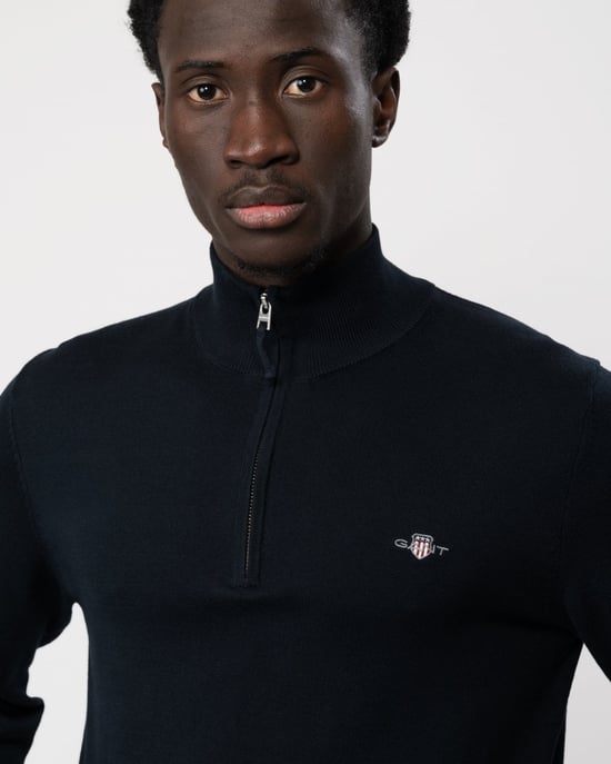 GANT Mens Classic Cotton Half zip Jumper - Image 2