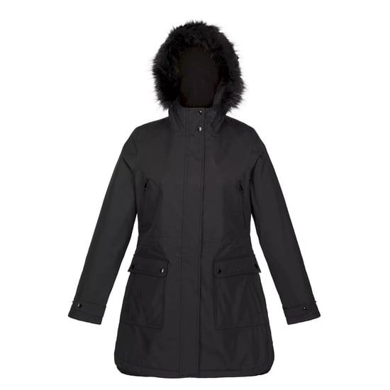 Regatta Dames/Dames Sabinka parka met bontrand (Zwart) - Image 1