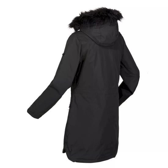 Regatta Dames/Dames Sabinka parka met bontrand (Zwart) - Image 4