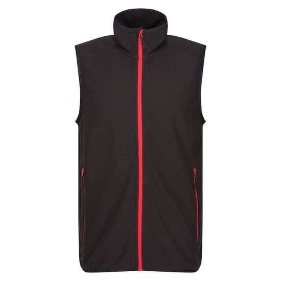 Regatta Heren Navigate Fleece Gilet (Zwart/Klassiek Rood) - Image 1