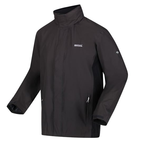 Regatta Great Outdoors Heren Outdoor Klassieke Matt Hooded Waterdichte Jas (Ash/Zwart) - Image 4
