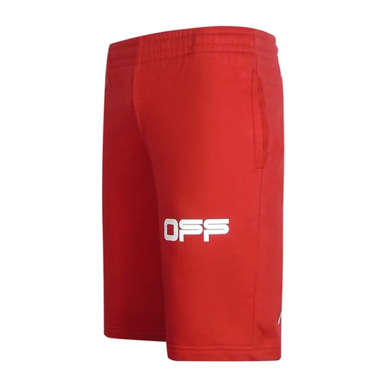Off-White Heren Tape Sweatshorts (Rood) - Image 3