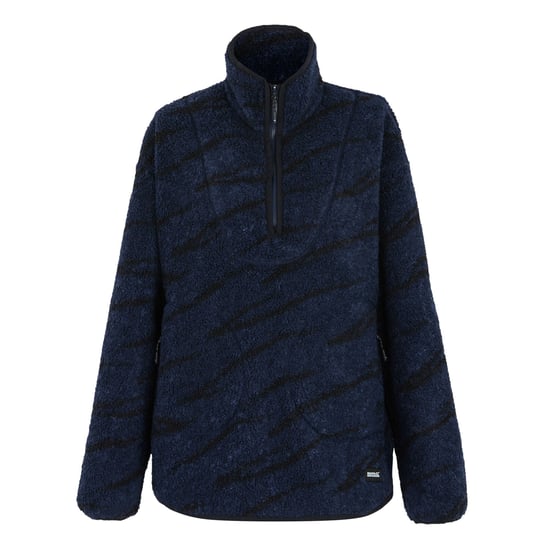 Regatta Dames Frankie Abstract Borg Half Zip Fleece Jacket (Marineblauw/Zwart) - Image 1