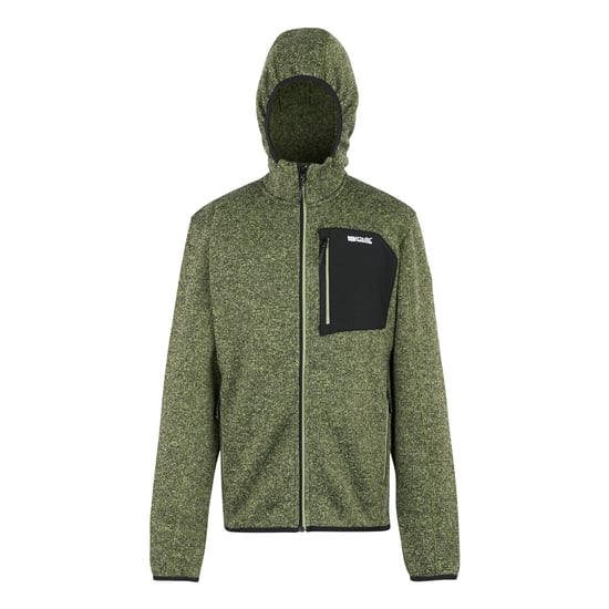 Regatta Heren Newhill Marl Full Zip Fleecejack (Olie groen) - Image 1