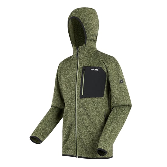 Regatta Heren Newhill Marl Full Zip Fleecejack (Olie groen) - Image 3