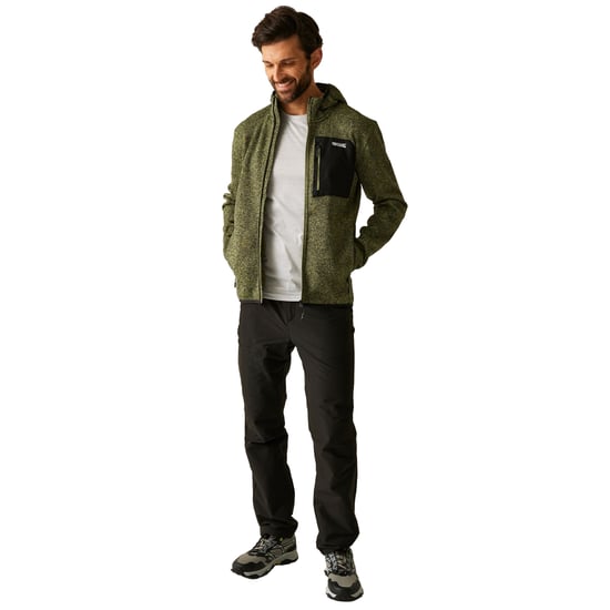 Regatta Heren Newhill Marl Full Zip Fleecejack (Olie groen) - Image 6
