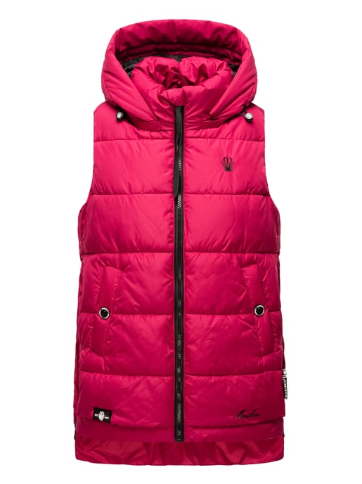 Marikoo dames gewatteerd vest – Zarinaa, licht met afneembare capuchon - Image 2