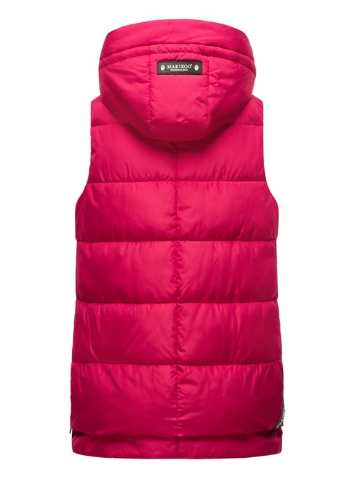 Marikoo dames gewatteerd vest – Zarinaa, licht met afneembare capuchon - Image 4