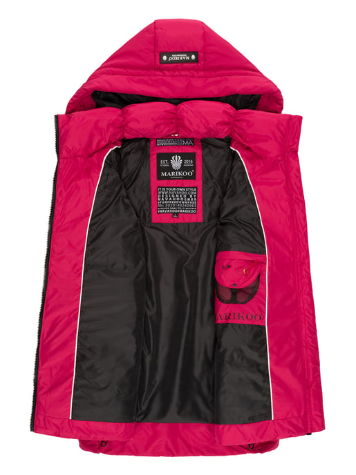 Marikoo dames gewatteerd vest – Zarinaa, licht met afneembare capuchon - Image 5