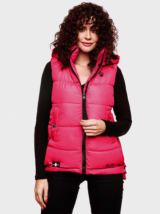 Marikoo dames gewatteerd vest – Zarinaa, licht met afneembare capuchon - Image 6
