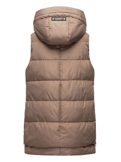Marikoo dames gewatteerd vest – Zarinaa, licht met afneembare capuchon - Image 4