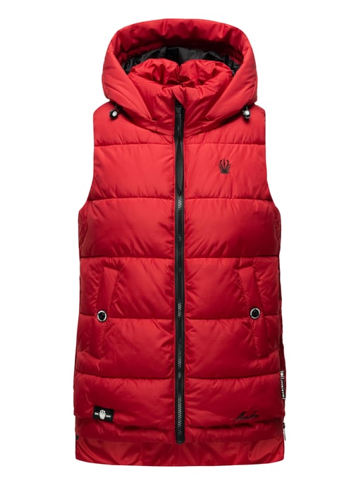 Marikoo dames gewatteerd vest – Zarinaa, licht met afneembare capuchon - Image 2