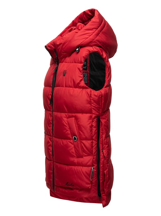 Marikoo dames gewatteerd vest – Zarinaa, licht met afneembare capuchon - Image 3