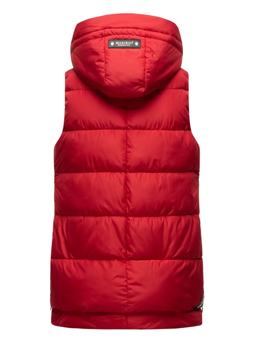Marikoo dames gewatteerd vest – Zarinaa, licht met afneembare capuchon - Image 4