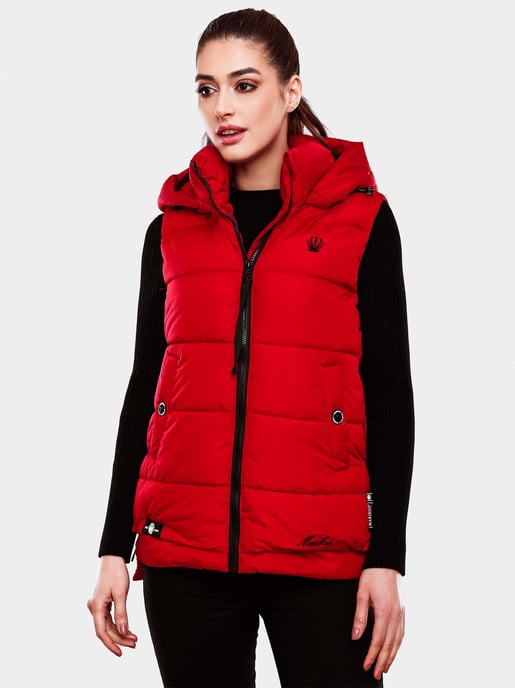 Marikoo dames gewatteerd vest – Zarinaa, licht met afneembare capuchon - Image 6