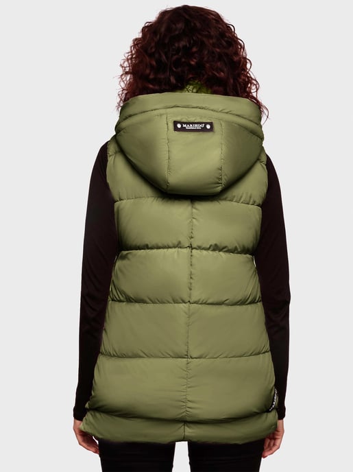 Marikoo dames gewatteerd vest – Zarinaa, licht met afneembare capuchon - Image 4