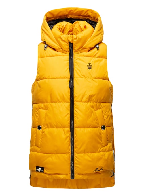 Marikoo dames gewatteerd vest – Zarinaa, licht met afneembare capuchon - Image 2