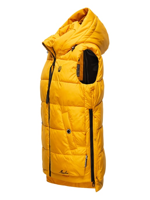 Marikoo dames gewatteerd vest – Zarinaa, licht met afneembare capuchon - Image 3