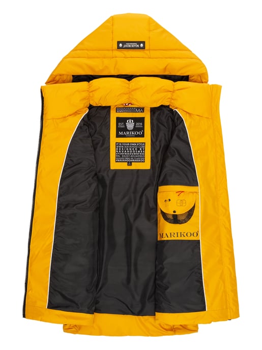 Marikoo dames gewatteerd vest – Zarinaa, licht met afneembare capuchon - Image 5