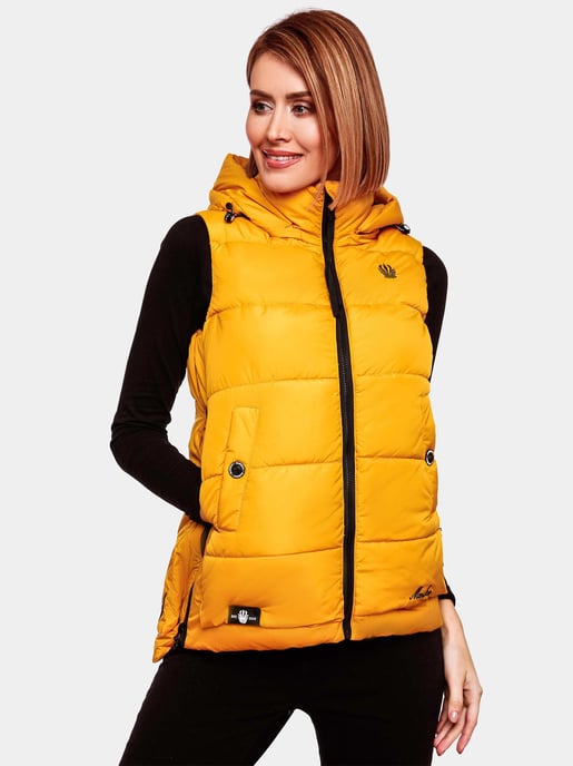 Marikoo dames gewatteerd vest – Zarinaa, licht met afneembare capuchon - Image 6