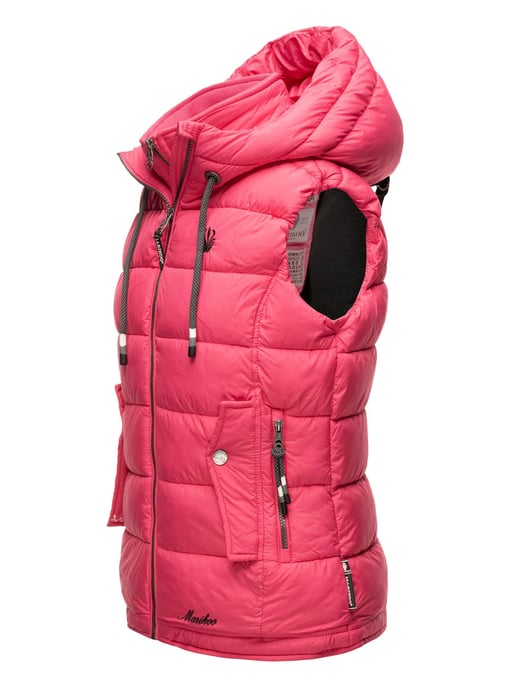 Marikoo dames gewatteerd vest – Taisaa, licht met capuchon & snackvak - Image 3