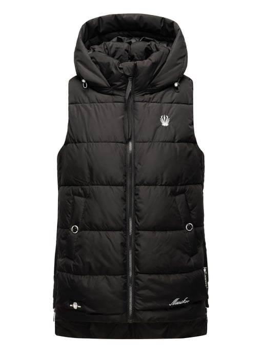 Marikoo dames gewatteerd vest – Zarinaa, licht met afneembare capuchon - Image 2