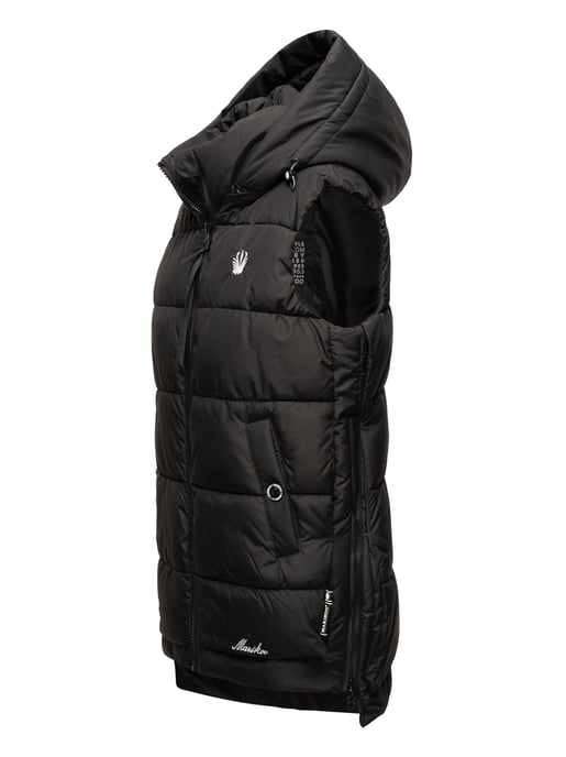 Marikoo dames gewatteerd vest – Zarinaa, licht met afneembare capuchon - Image 3