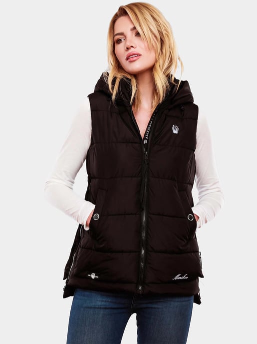 Marikoo dames gewatteerd vest – Zarinaa, licht met afneembare capuchon - Image 6