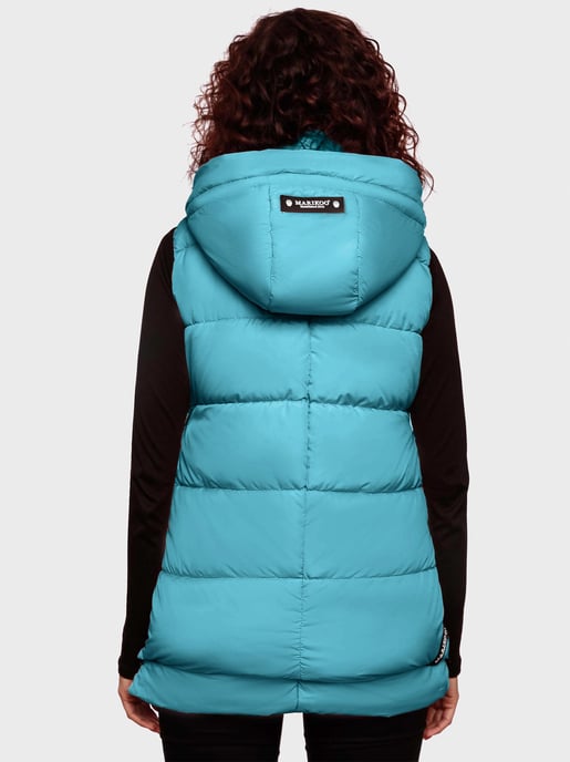 Marikoo dames gewatteerd vest – Zarinaa, licht met afneembare capuchon - Image 4