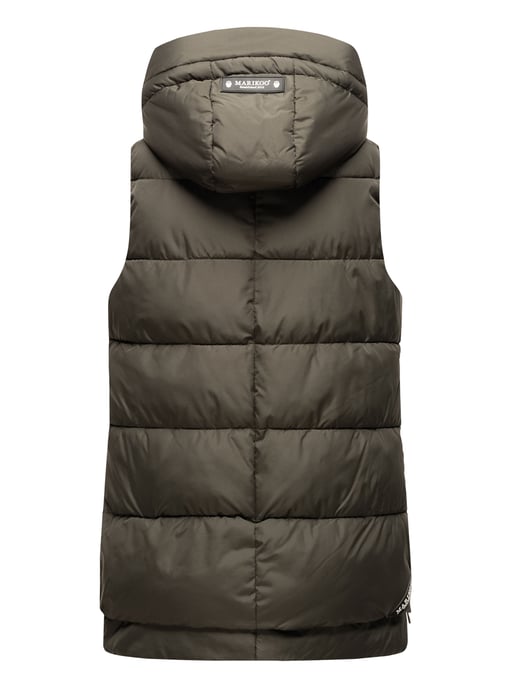 Marikoo dames gewatteerd vest – Zarinaa, licht met afneembare capuchon - Image 4