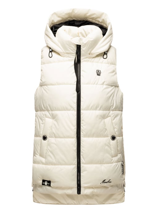 Marikoo dames gewatteerd vest – Zarinaa, licht met afneembare capuchon - Image 2
