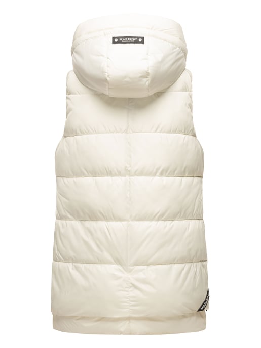 Marikoo dames gewatteerd vest – Zarinaa, licht met afneembare capuchon - Image 4