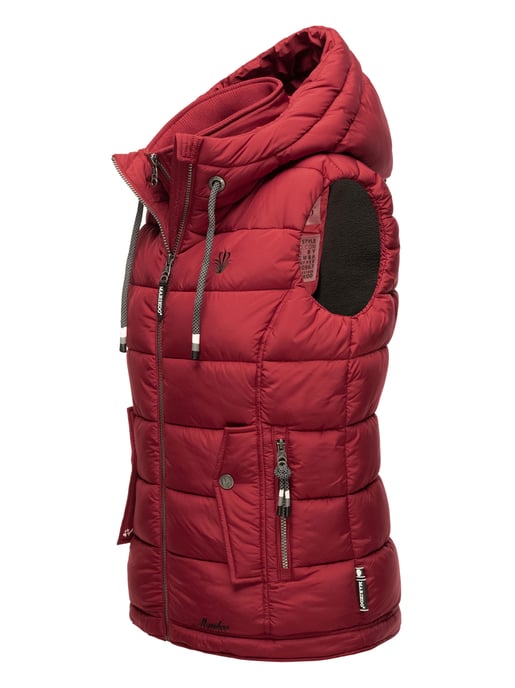 Marikoo dames gewatteerd vest – Taisaa, licht met capuchon & snackvak - Image 4