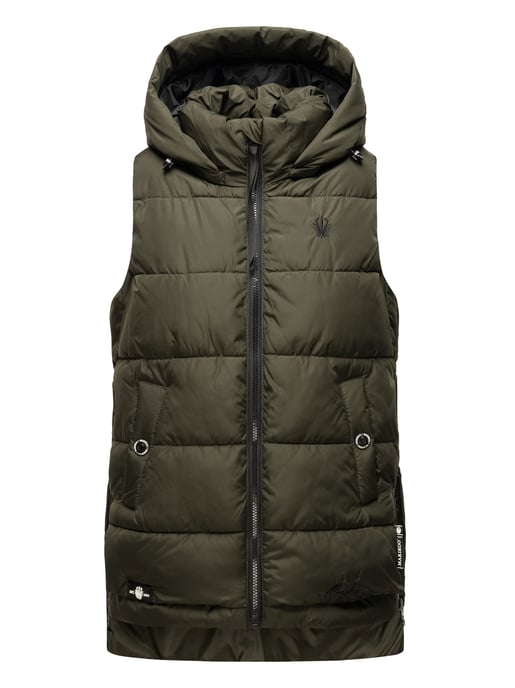 Marikoo dames gewatteerd vest – Zarinaa, licht met afneembare capuchon - Image 2