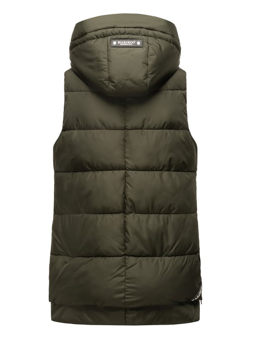 Marikoo dames gewatteerd vest – Zarinaa, licht met afneembare capuchon - Image 4