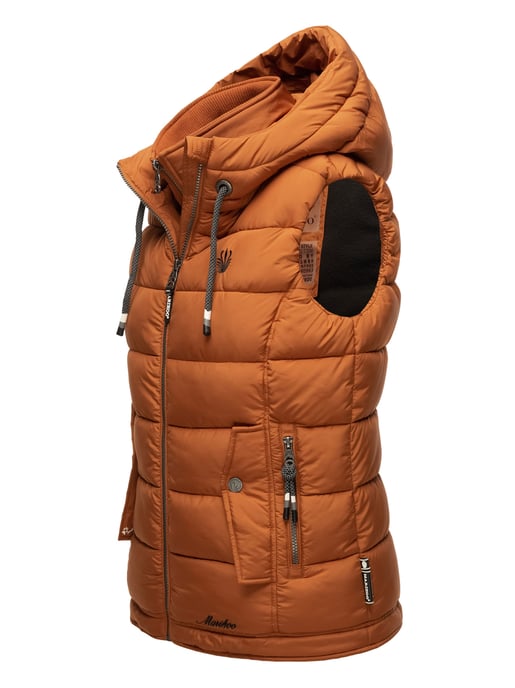 Marikoo dames gewatteerd vest – Taisaa, licht met capuchon & snackvak - Image 4