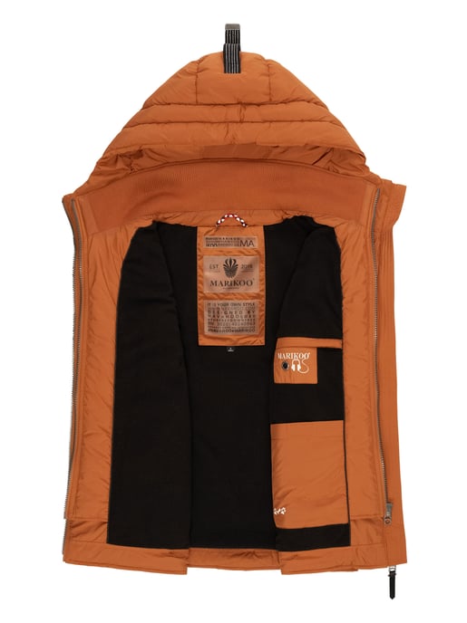 Marikoo dames gewatteerd vest – Taisaa, licht met capuchon & snackvak - Image 6