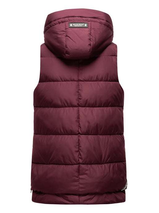 Marikoo dames gewatteerd vest – Zarinaa, licht met afneembare capuchon - Image 4