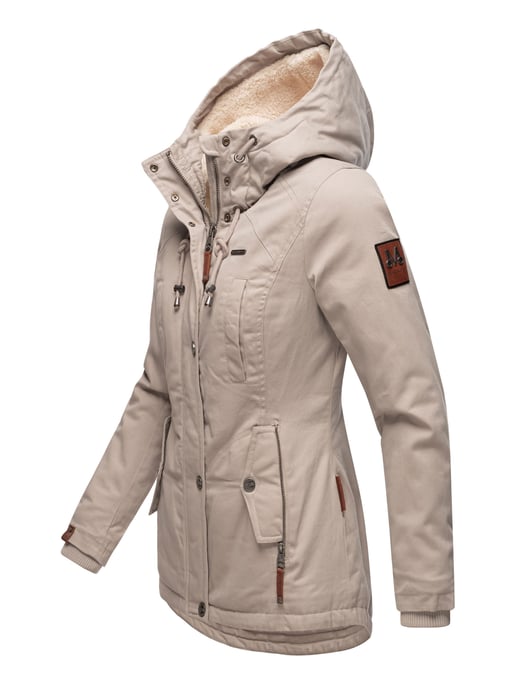 Marikoo dames winterjas met teddyfleece voering & capuchon - Image 3
