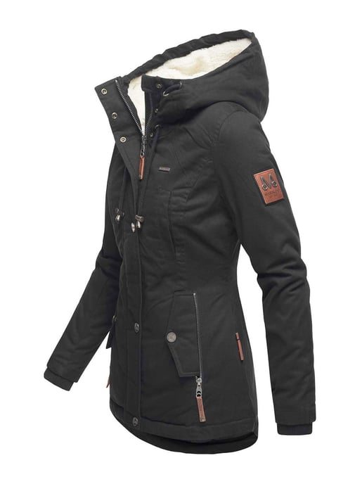 Marikoo dames winterjas met teddyfleece voering & capuchon - Image 2