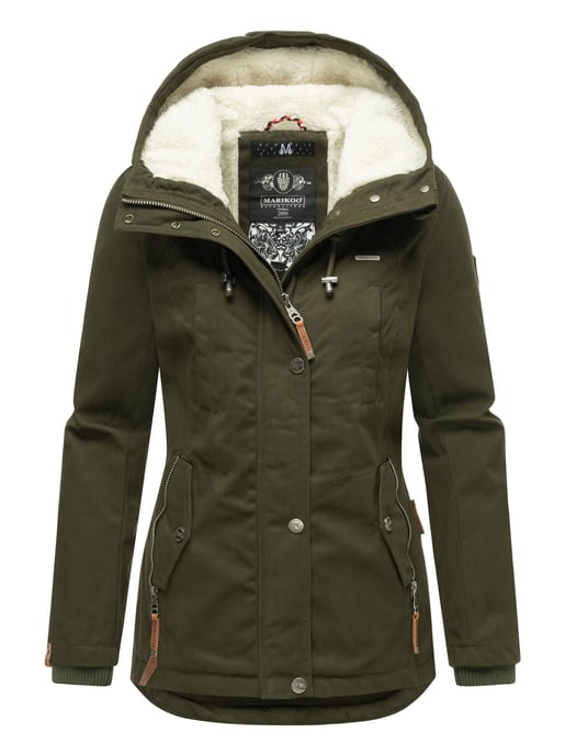 Marikoo dames winterjas met teddyfleece voering & capuchon - Image 1