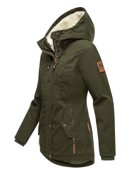 Marikoo dames winterjas met teddyfleece voering & capuchon - Image 3