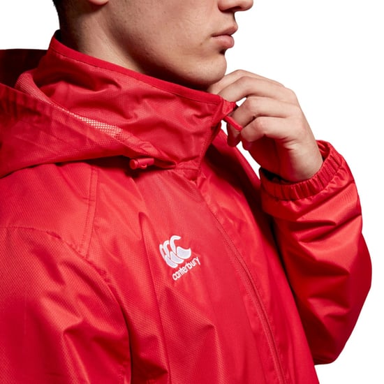 Canterbury Heren Club Vaposhield Volledig Rits Waterdicht Jasje (Vlag rood) - Image 3