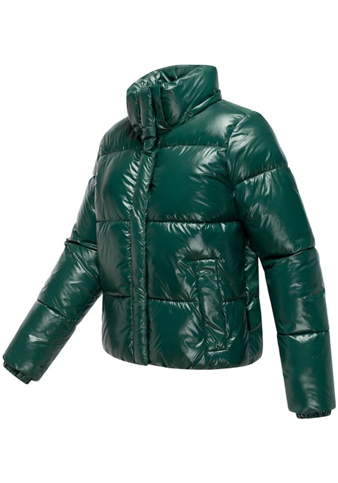 Marikoo dames gewatteerde winterjas Skyraa met capuchon & glanzend design - Image 4